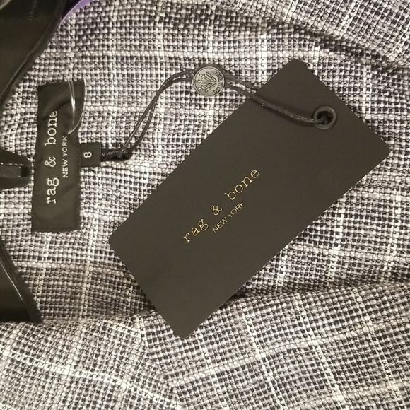 💕RAG & BONE💕 Ames Deconstructed Check Tweed Relaxed Fit Blazer Grey 8 NWT - Picture 15 of 16